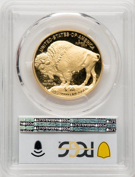 2019-W $50 One-Ounce American Buffalo .9999 Fine Gold Blue Gradient PCGS PR70