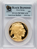 2014-W $50 One-Ounce Gold Buffalo First Strike FS Bison Label PCGS PR70 (770986002)