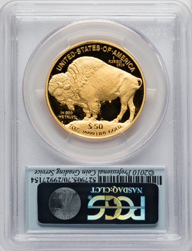 2014-W $50 One-Ounce Gold Buffalo First Strike FS Bison Label PCGS PR70 (770986002)