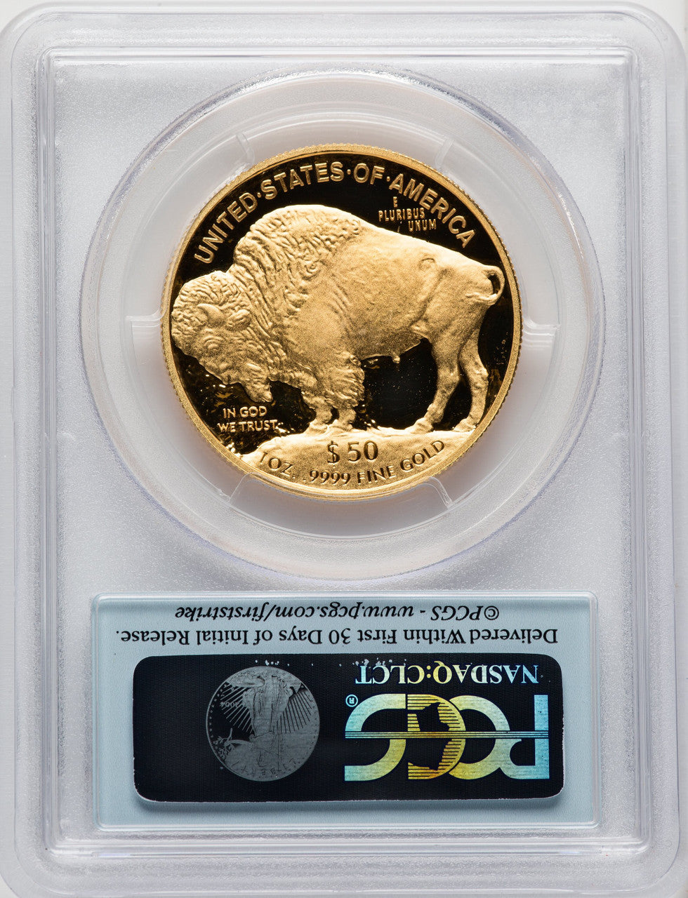 2012-W $50 One-Ounce Gold Buffalo FS Flag PCGS PR70