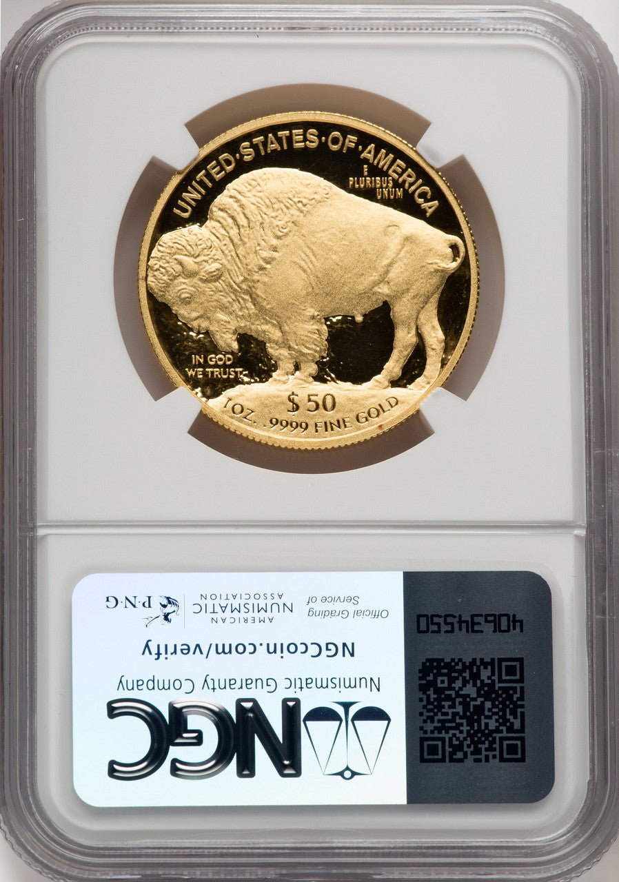 2012-W $50 One-Ounce Gold Buffalo Brown Label NGC PF70 (770533021)