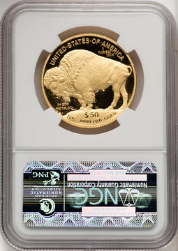 2011-W $50 One-Ounce Gold Buffalo First Strike ER Blue NGC PF70