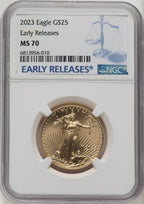 2023 Gold Eagle 1/2 oz ER Blue NGC MS70