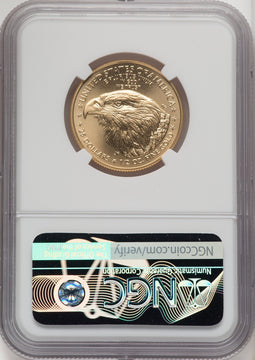 2022 $25 Half-Ounce Gold Eagle NGC MS70 Norris Signed