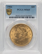 1904 $20 Liberty Liberty Double Eagle PCGS MS65 (171439001)