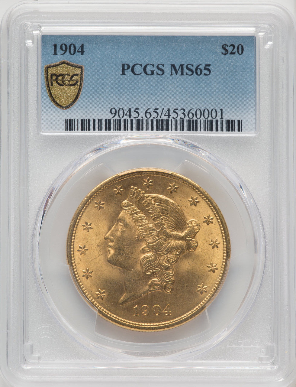 1904 $20 Liberty Liberty Double Eagle PCGS MS65 (171439001)