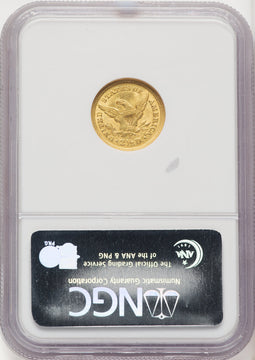 1842-O $2.50 Liberty Quarter Eagle NGC MS63