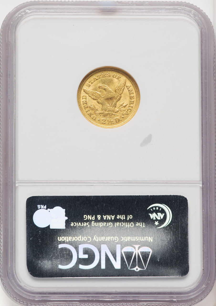 1842-O $2.50 Liberty Quarter Eagle NGC MS63
