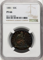 1881 50C Proof Seated Half Dollar NGC PR66