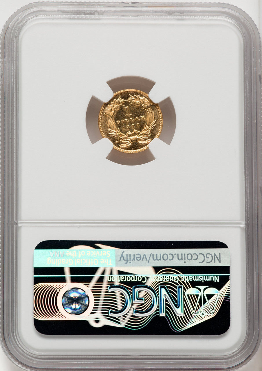 1886 G$1 CAC Proof Gold Dollar NGC PR65+