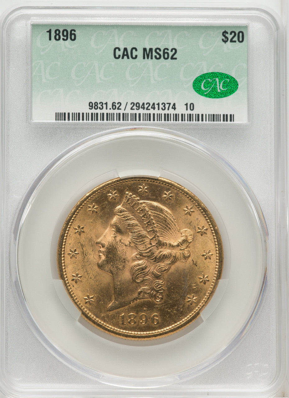 1896 $20 Liberty Double Eagle CACG MS62 (171425319)