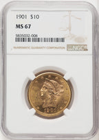 1901 $10 Liberty Eagle NGC MS67 (771113001)