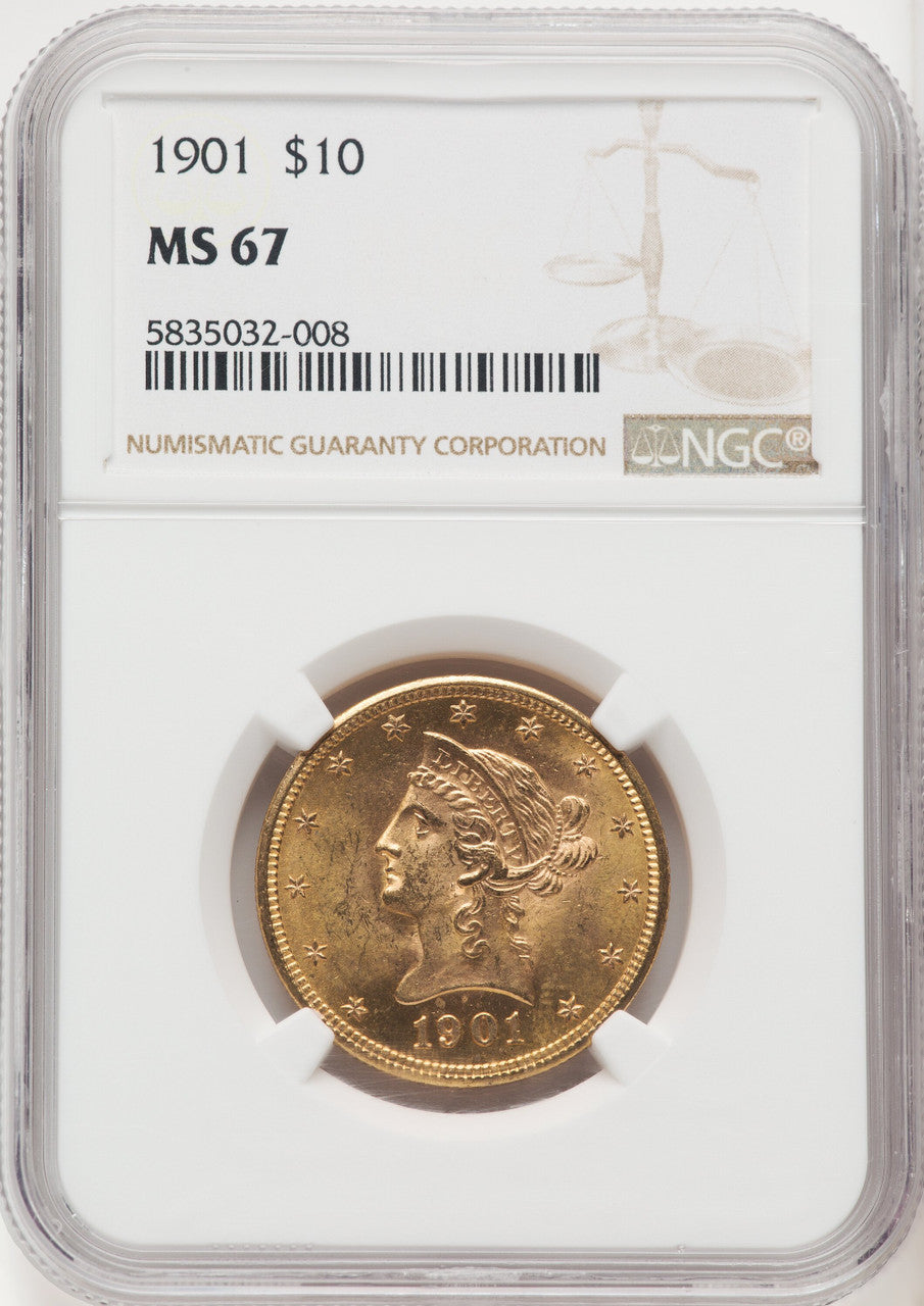 1901 $10 Liberty Eagle NGC MS67 (771113001)