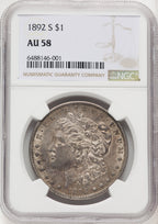 1892-S Morgan Dollar NGC AU58
