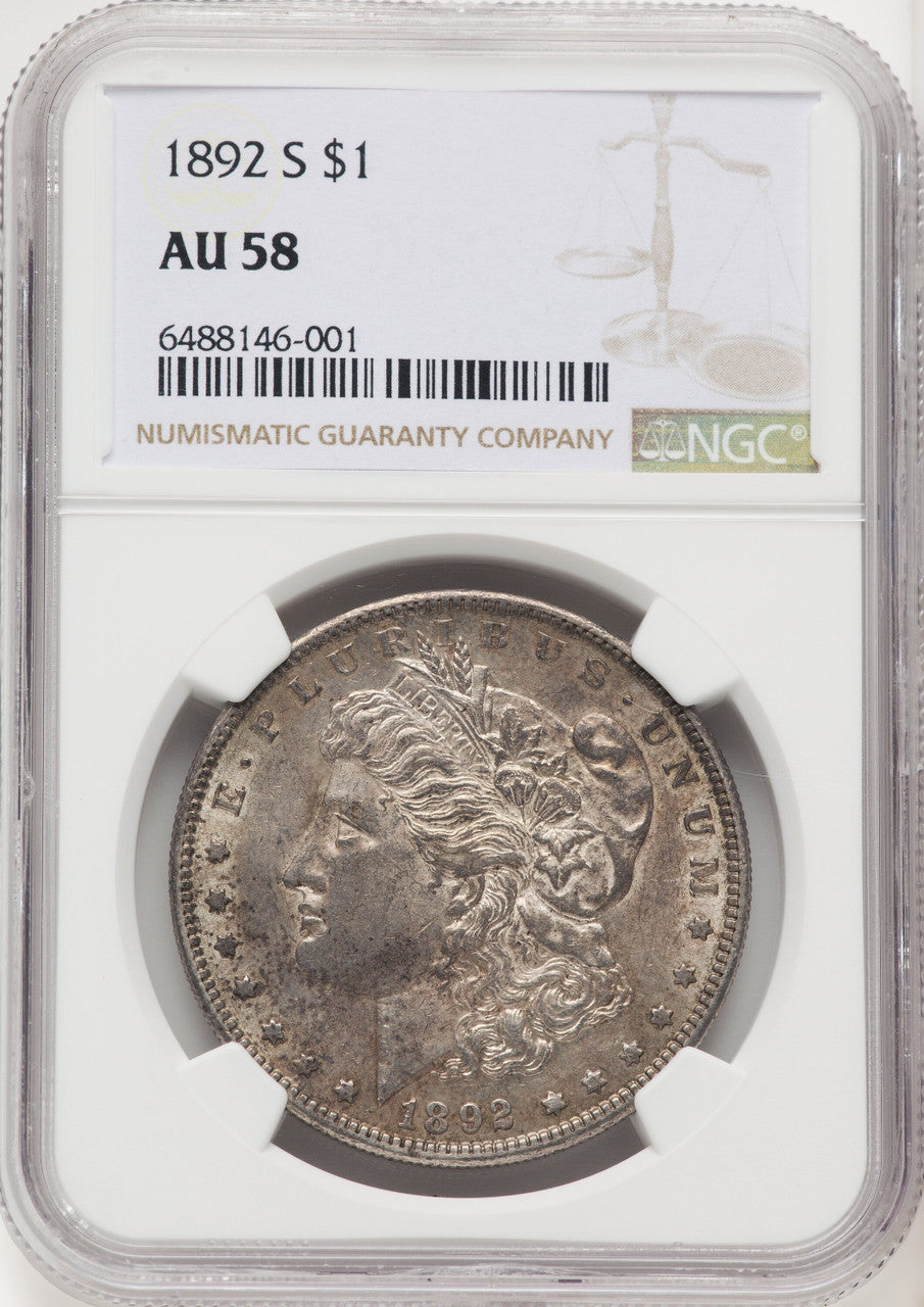 1892-S Morgan Dollar NGC AU58