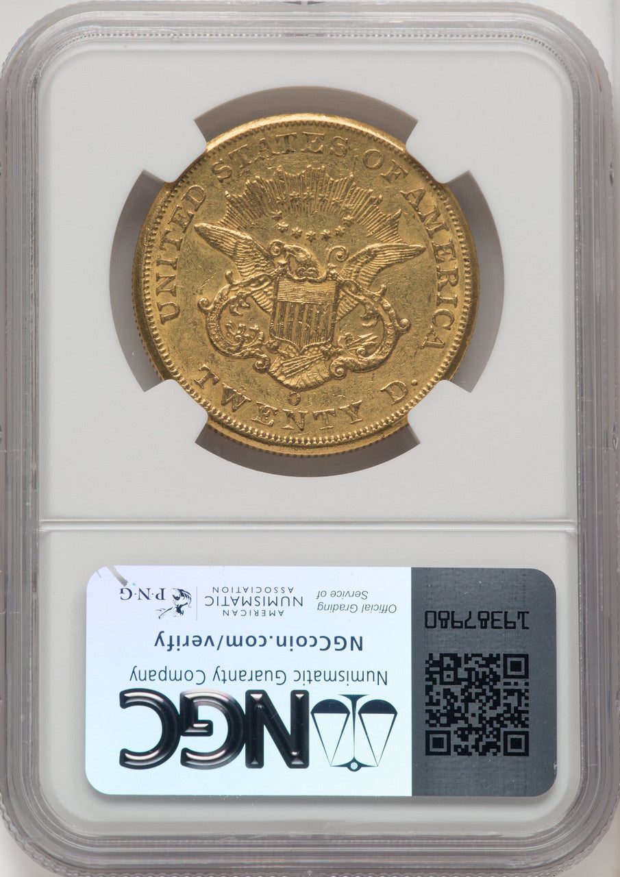 1852-O $20 Liberty Double Eagle NGC AU58 (519743008)