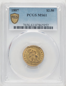 1807 $2.50 Early Quarter Eagle PCGS MS61 (519743083)