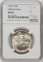 1937-D 50C Oregon Commemorative Silver NGC MS68 (769772048)