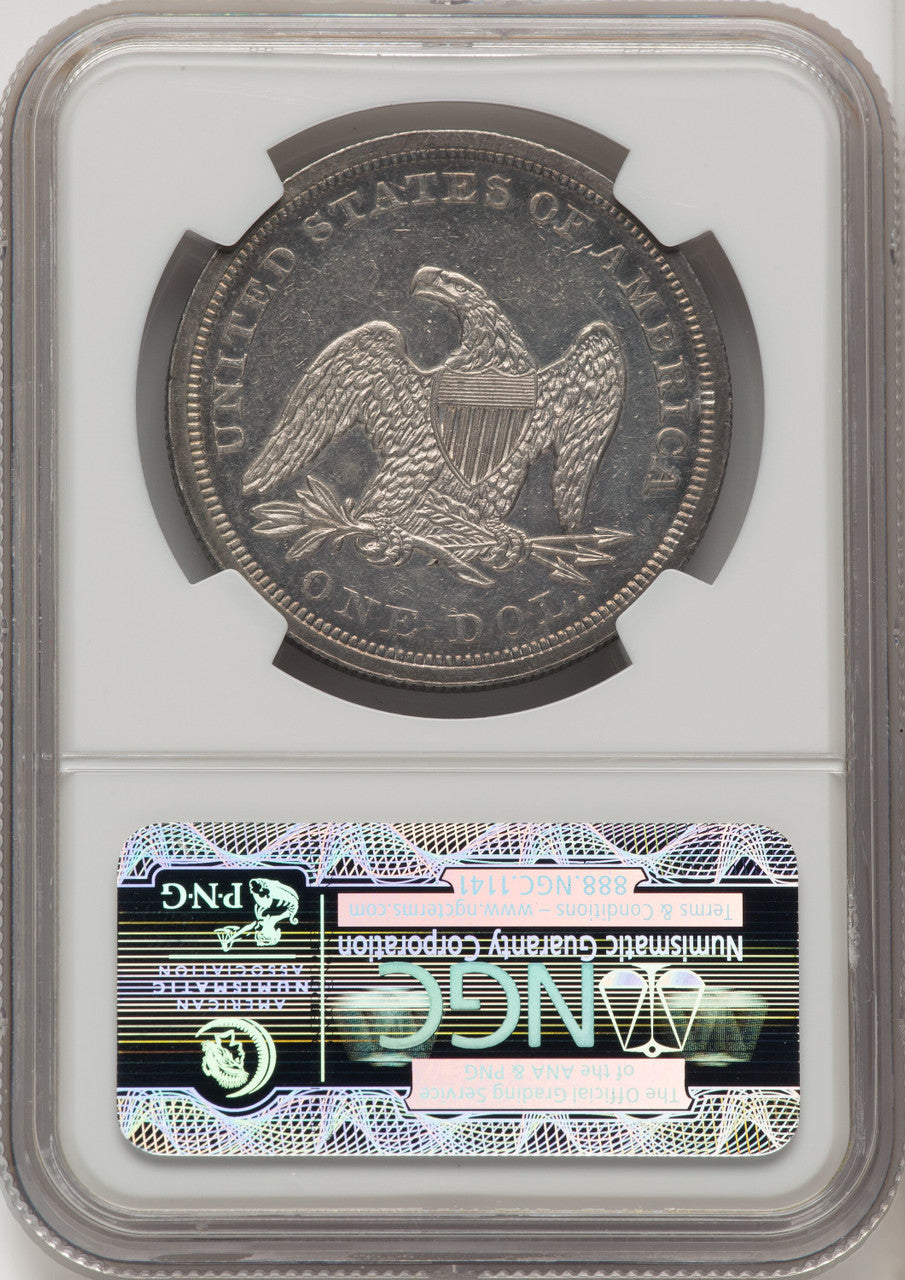 1850 CAC Seated Dollar NGC AU55