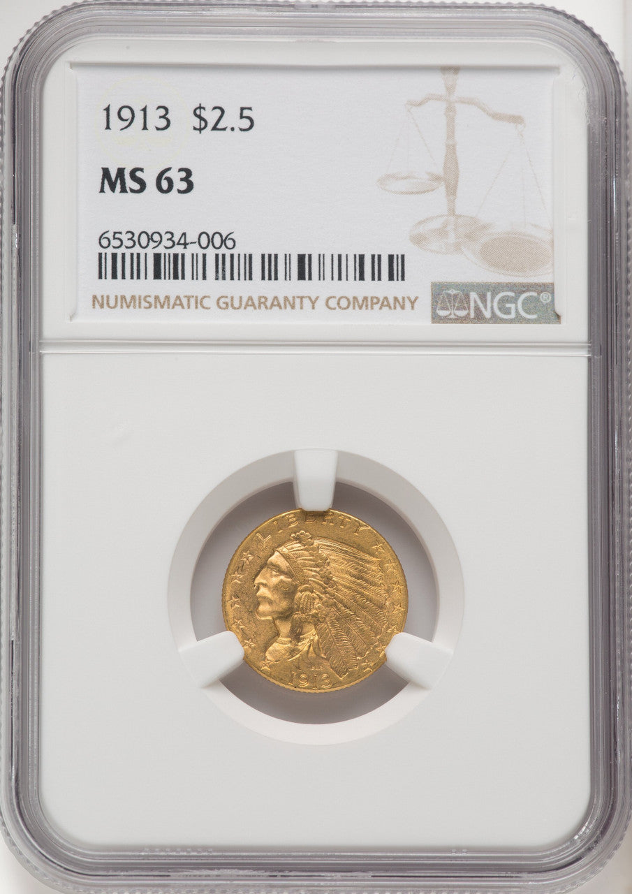 1913 $2.50 Indian Quarter Eagle NGC MS63 (506072001)
