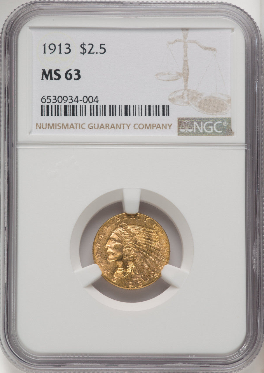 1913 $2.50 Indian Quarter Eagle NGC MS63 (506072002)