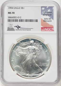 1994 Silver Eagle NGC MS70