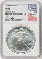 1994 Silver Eagle NGC MS70