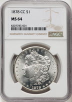 1878-CC Morgan Dollar NGC MS64