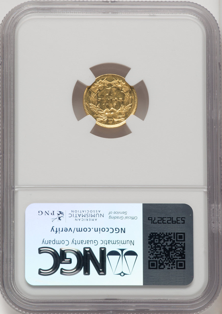 1859-D G$1 Gold Dollar NGC AU55