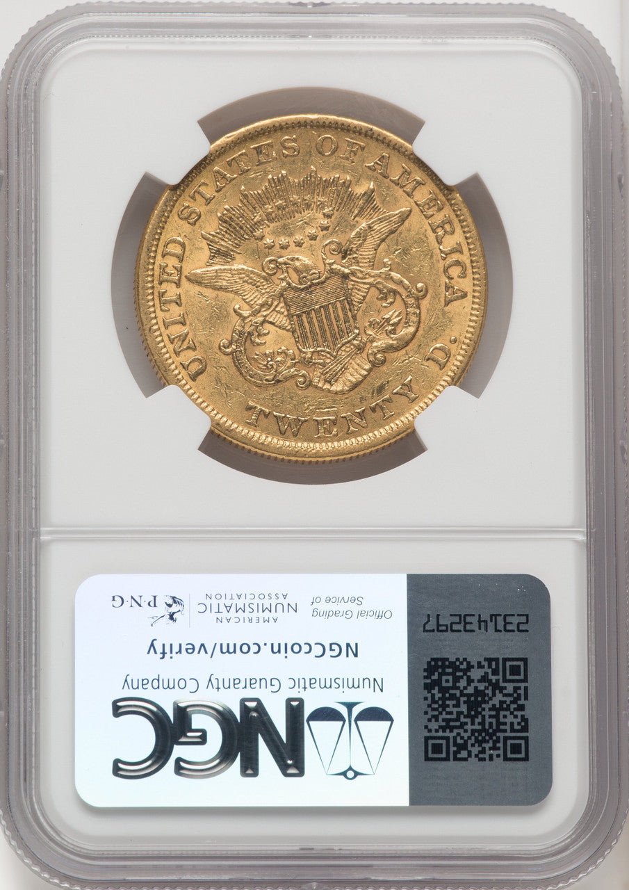 1855 $20 Liberty Double Eagle NGC AU55 (506576018)