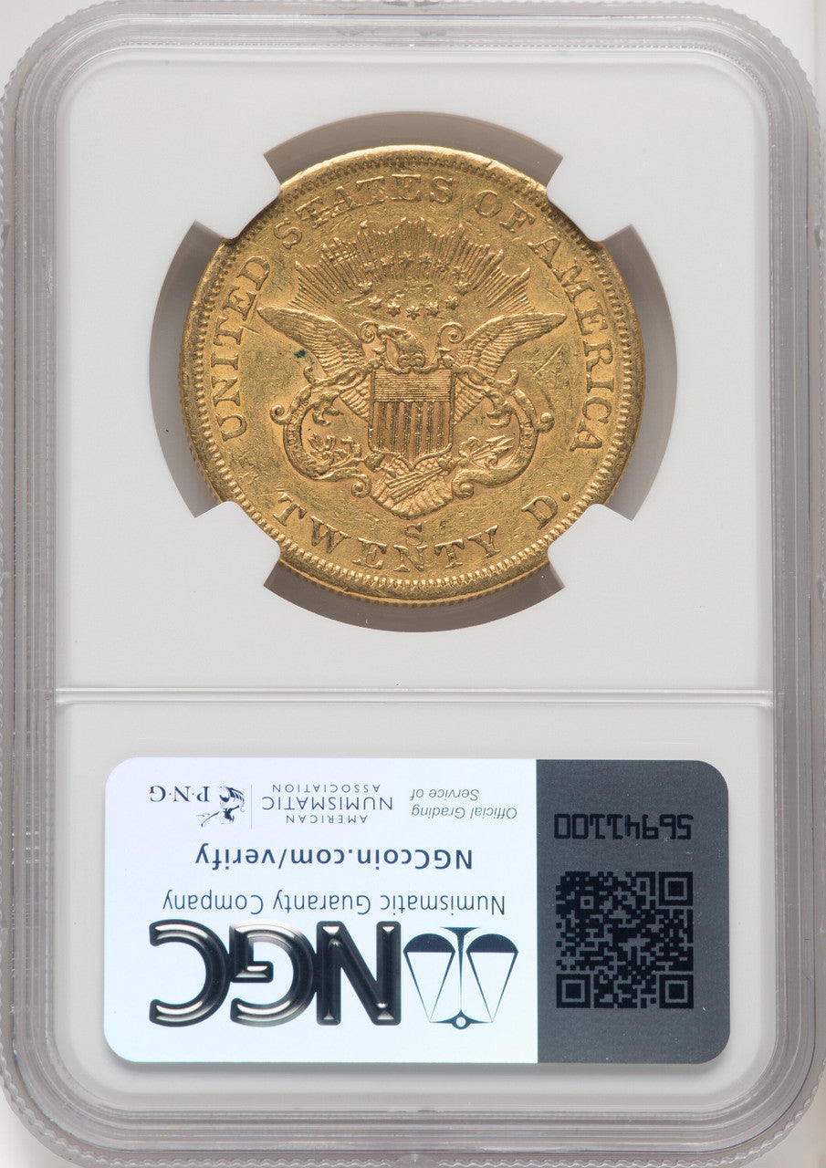 1857-S $20 Liberty Double Eagle NGC AU55 (572156054)
