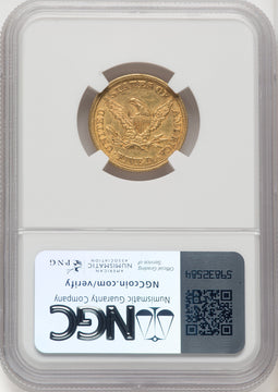 1853 $5 Liberty Half Eagle NGC AU55 (171432032)