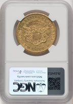 1866-S $20 NO MOTTO Liberty Double Eagle NGC XF45