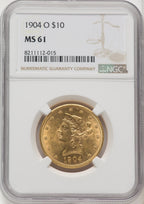 1904-O $10 Liberty Eagle NGC MS61