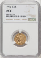 1915 $2.50 Indian Quarter Eagle NGC MS61 (506369009)