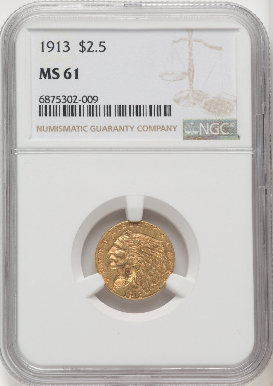 1913 $2.50 Indian Quarter Eagle NGC MS61 (506369007)