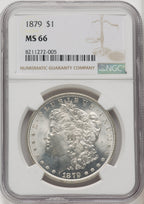 1879 Morgan Dollar NGC MS66