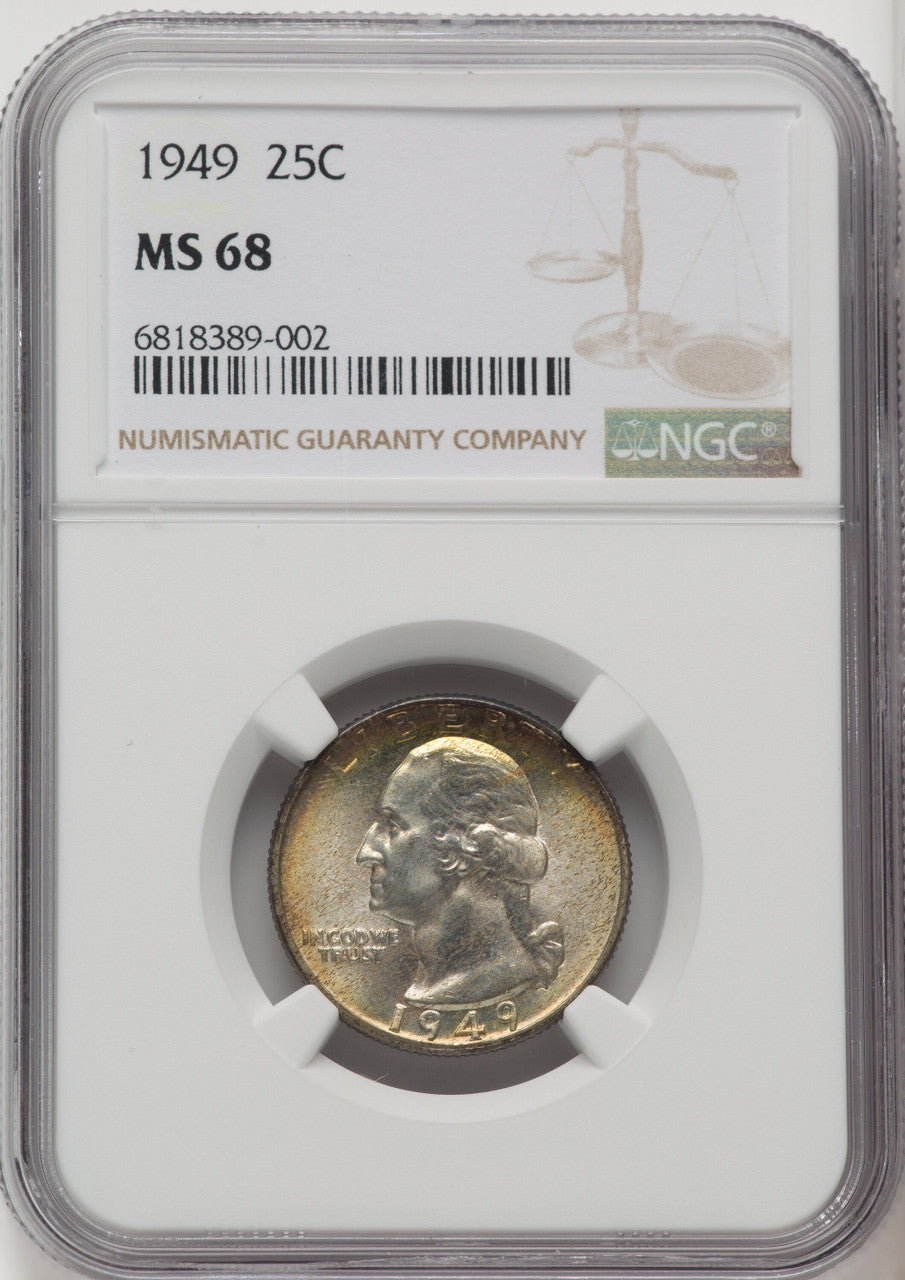 1949 25C Washington Quarter NGC MS68 (770677019)