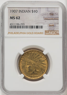 1907 $10 No Motto Indian Eagle NGC MS62 (771126005)