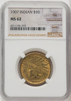 1907 $10 No Motto Indian Eagle NGC MS62 (771126005)
