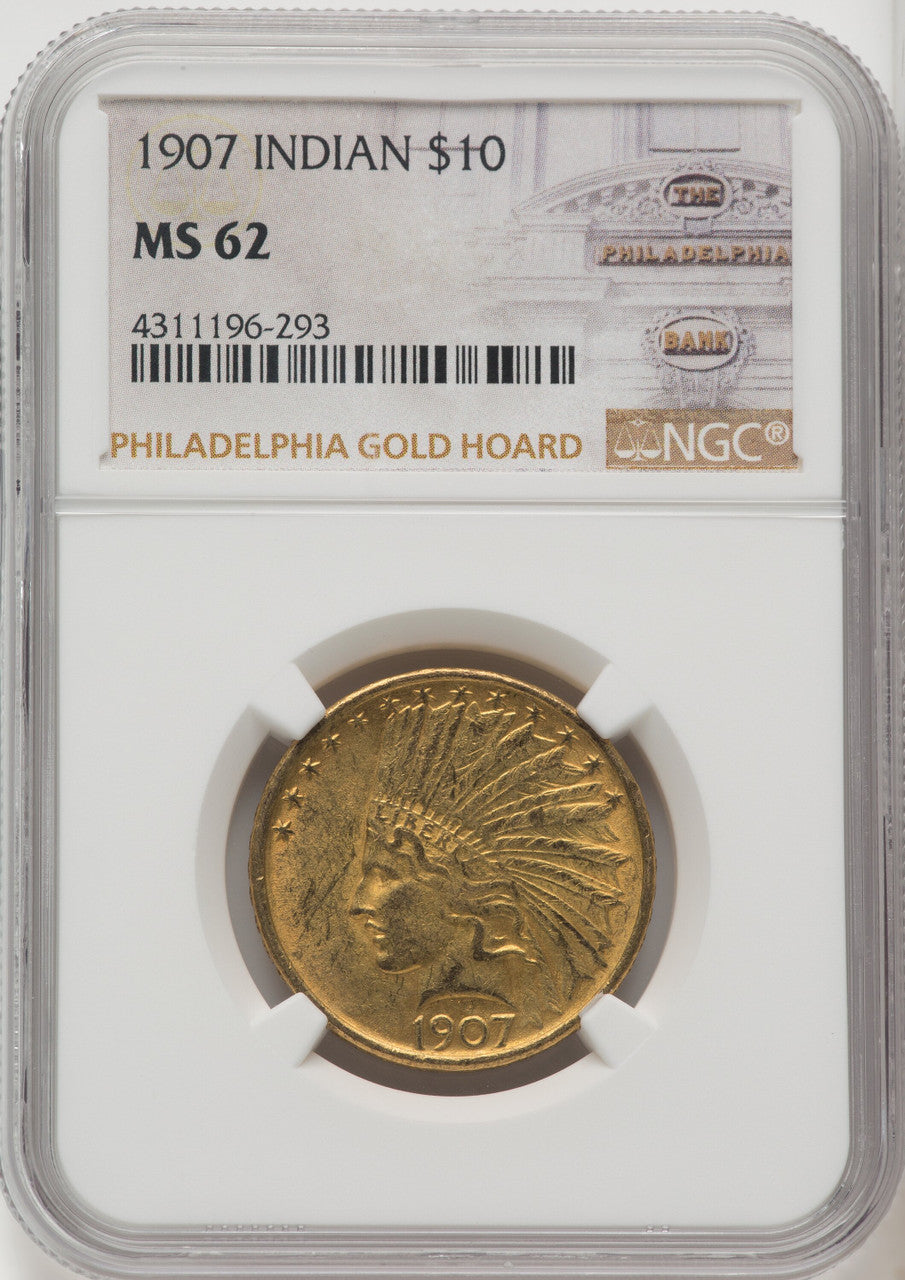 1907 $10 No Motto Indian Eagle NGC MS62 (771126005)