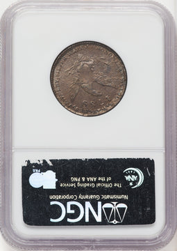 1789 Mott Token Thick Planchet Plain Edge BN Colonials NGC MS63