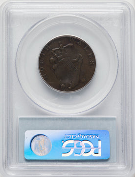 1795 Washington North Wales Halfpenny Plain Edge One Star at Each Side of Harp BN Colonials PCGS AU53 (770984021)