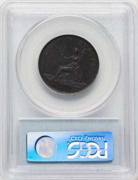 1783 Washington & Independence Cent Small Military Bust Engrailed Edge BN Colonials PCGS AU58