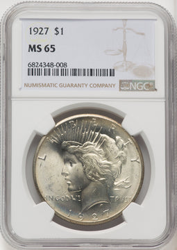 1927 Peace Dollar NGC MS65 (770953008)