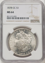 1878-CC Morgan Dollar CACG MS64