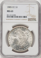 1885-CC Morgan Dollar NGC MS63