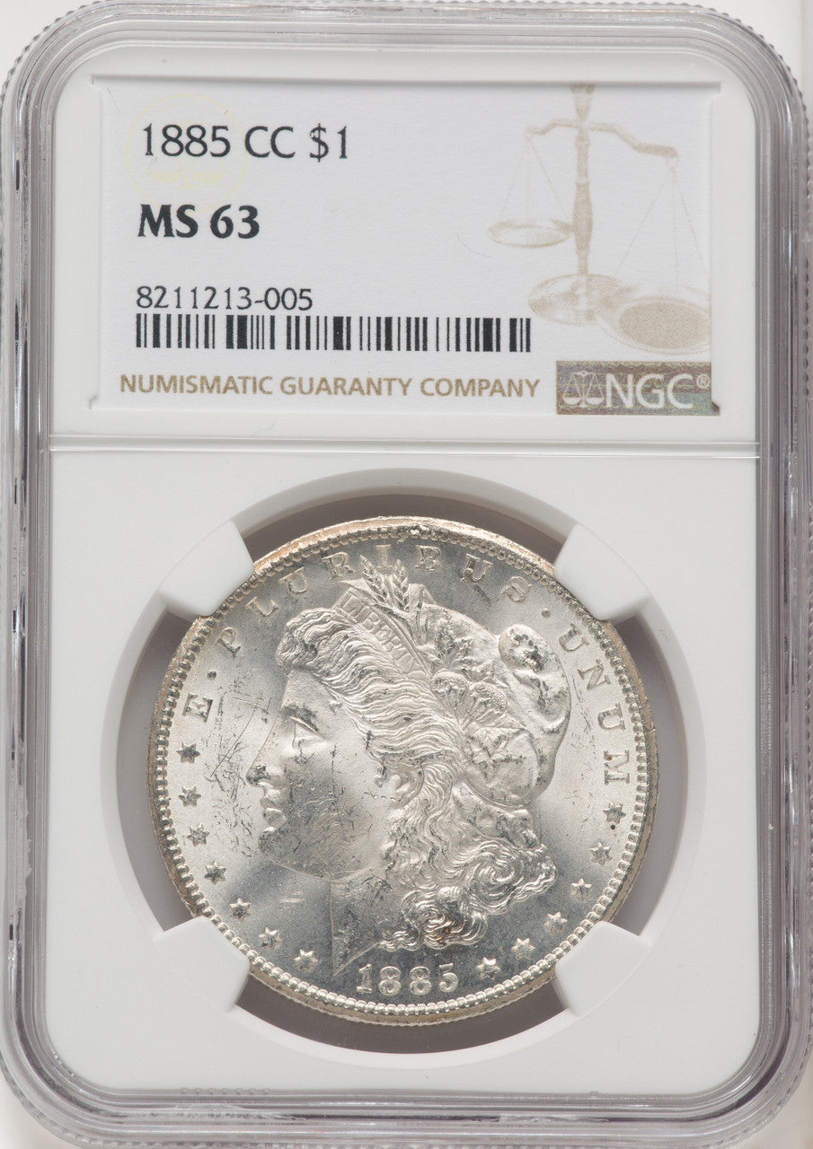 1885-CC Morgan Dollar NGC MS63