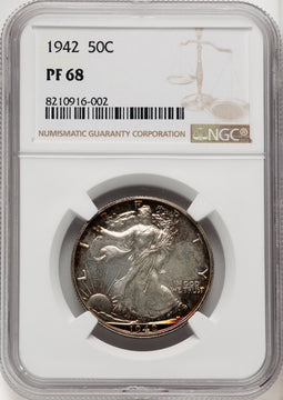1942 50C Proof Walking Liberty Half Dollar NGC PR68 (769841008)