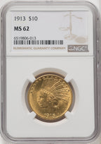 1913 $10 Indian Eagle NGC MS62 (171439116)